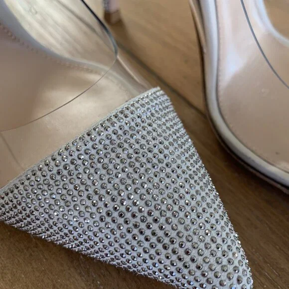 Gianvito Rossi 105 Plexi & Embellished Suede Pumps - Picture 4 of 11